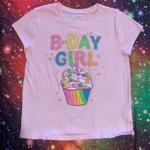 The Children's Place Pink B-Day Girl Tee